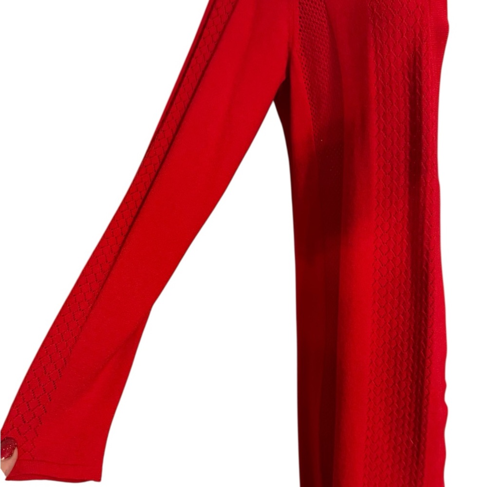 Talbot's Vibrant Red Open-Front Lightweight Cardigan XSMALL #1 - Picture 3 of 8